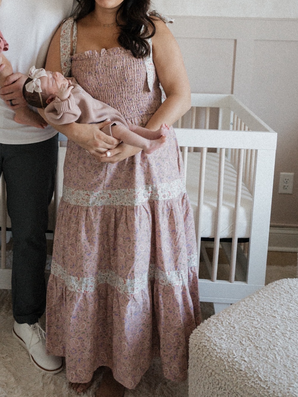 Smocked Tie-Strap Maxi Dress in Blush Pink - Picture 5 of 5
